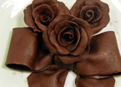 Как сделать шоколадную розу