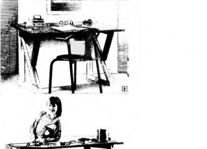 „Pasidaryk pats“ Guillaume stalas-stalas pagal faneros brėžinius